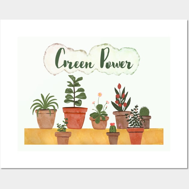 Green power pots Wall Art by Mimie20